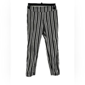 Women’s Pull On Whitney Stretch Stripe Pants New York & Co Black White Small